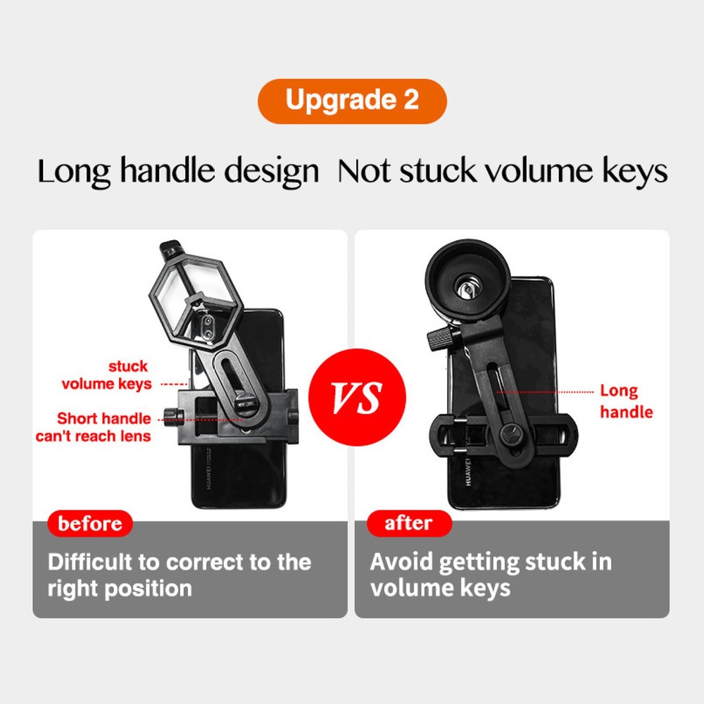 Universal Smart Phone Camera Clip Mount Spotting Scope Adapter Precise Focusing