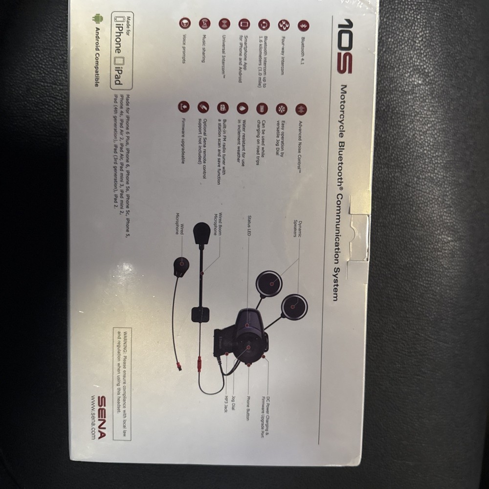 Sena 10S Dual Motorcycle Bluetooth Communication System 10S-01D