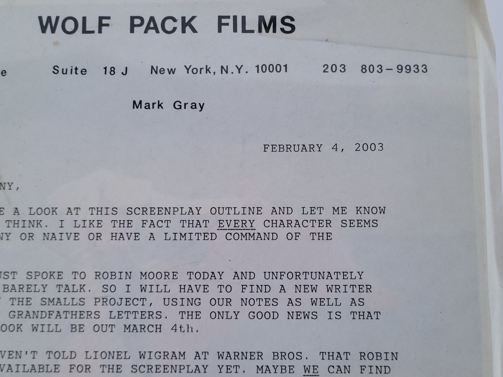 Robin Moore Screenplay "Ashanti Jones" Wolf Pack Films Unproduced Movie Script