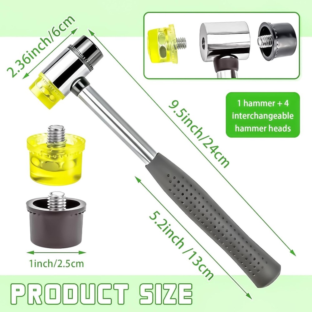 Durable Two-Sided Rubber and Plastic Mallet – Perfect for Fine Crafting Projects