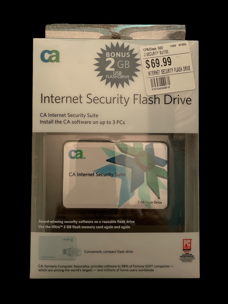 CA Computer Associates Internet Security Flash Drive 2007 2 GB USB Drive
