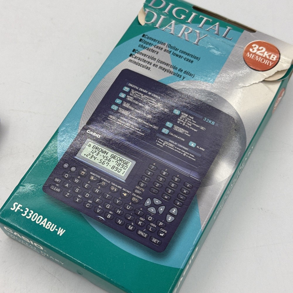 Casio Vintage Digital Diary SF-3300A 32KB New Open Box W Manuals