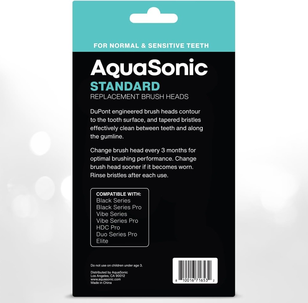 Soft Nylon Brush Heads - 8-Pack Compatible Replacement for Top Toothbrush Brands