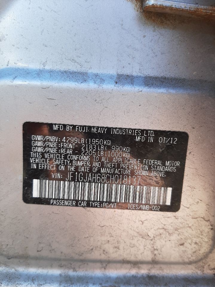 IMPREZA 2012 Headrest 928025