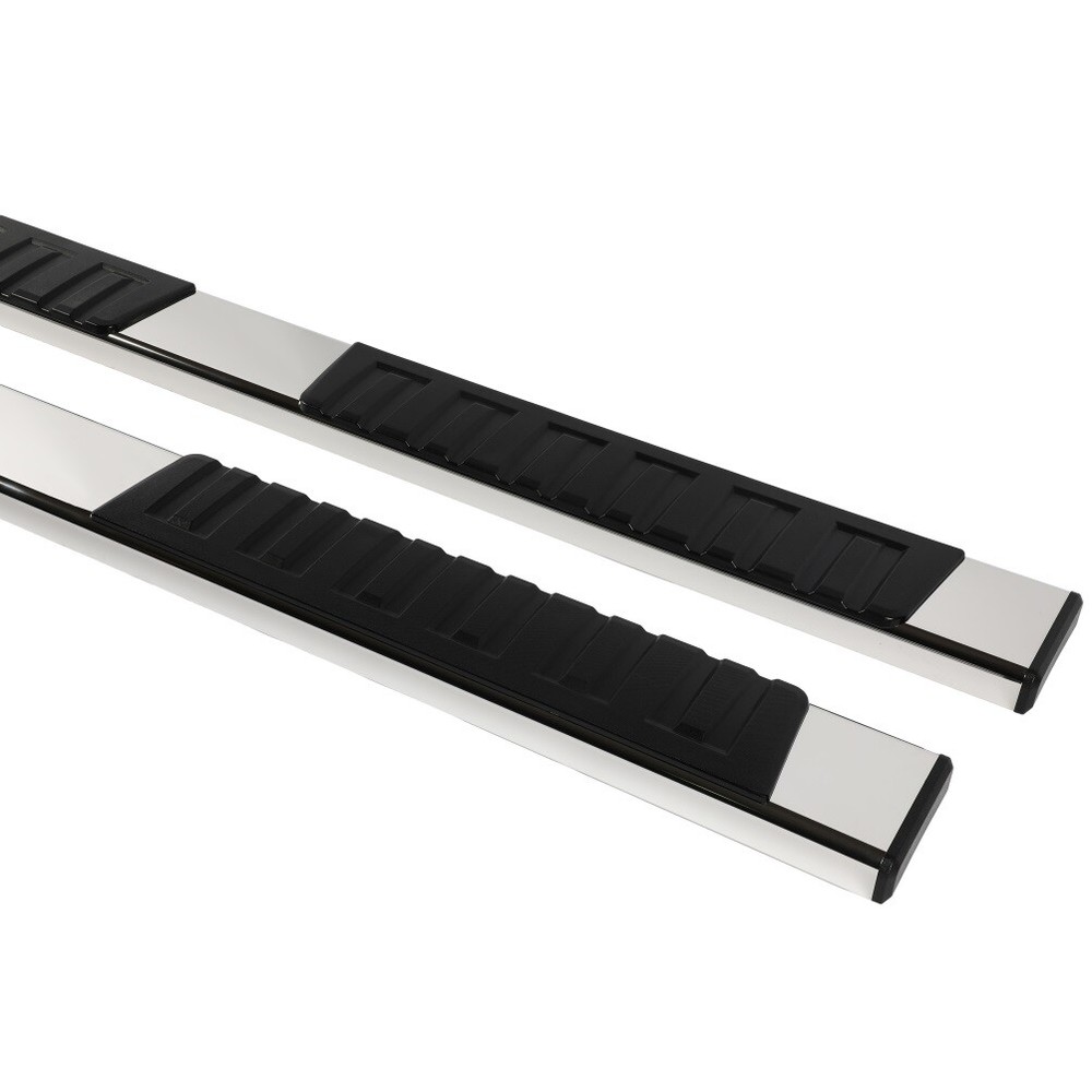6" Side Steps Running Boards Silver For 2019-21 Chevy Silverado 1500 Crew Cab