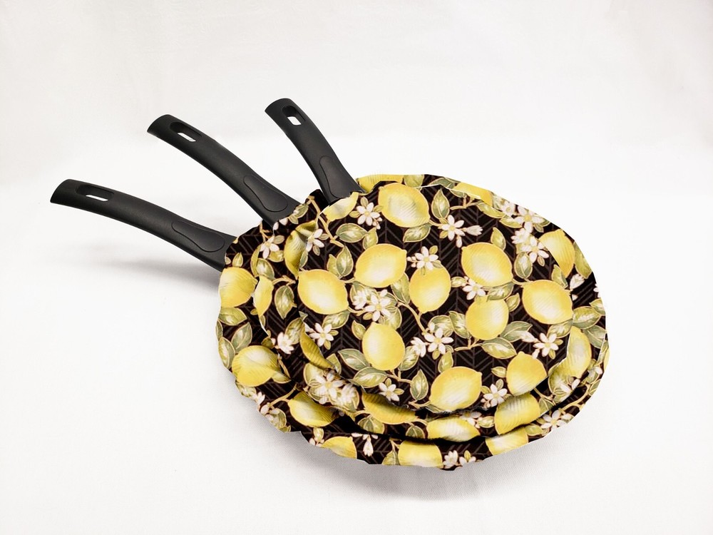Lemon Blossoms Non-Stick Pan Protector (Set of 3)