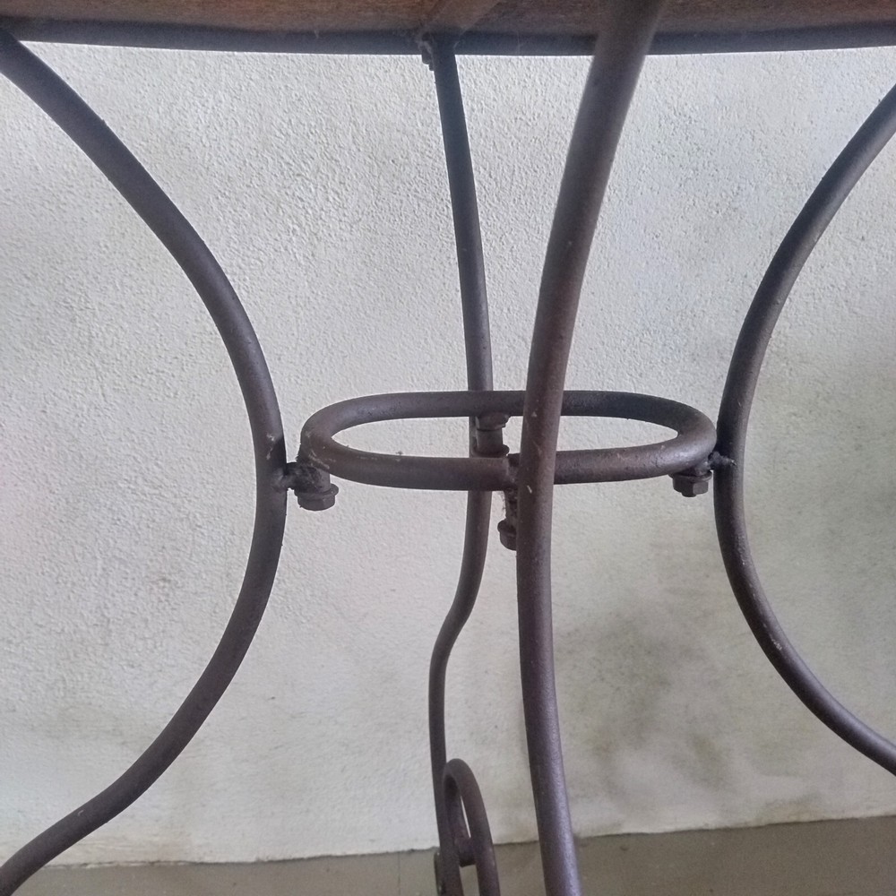 French wrought iron garden table