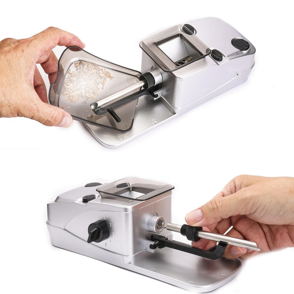 Electric Cone Rolling Machine Set with Manual Herb Grinder and Pre-Roll Holde.