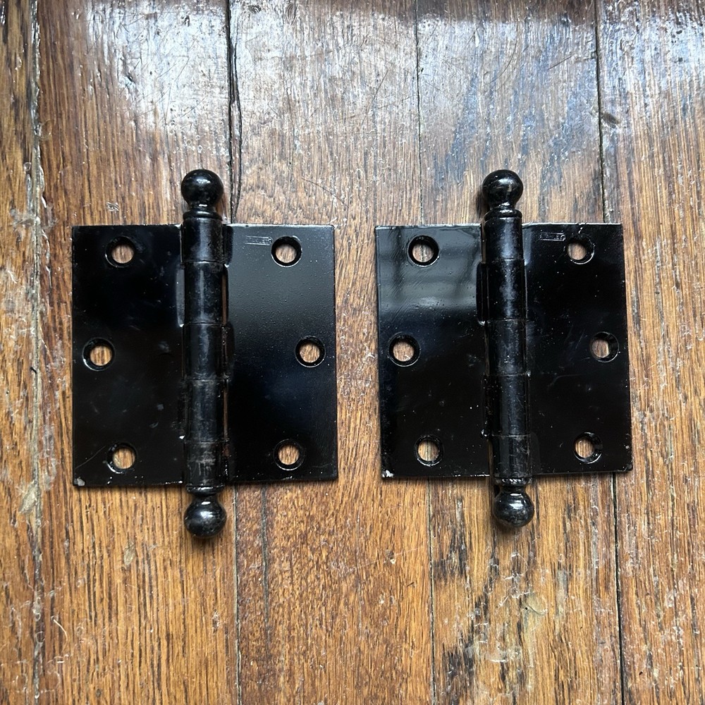 3” x 3” Black Ball Tip Hinge