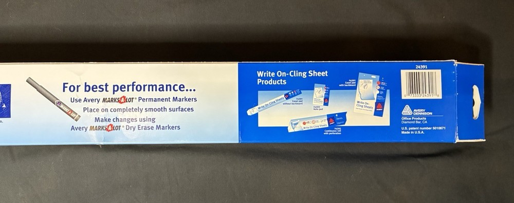 NEW Avery Write-On Cling Easel Sheets Pad 35 Flip Chart Static Cling Reusable