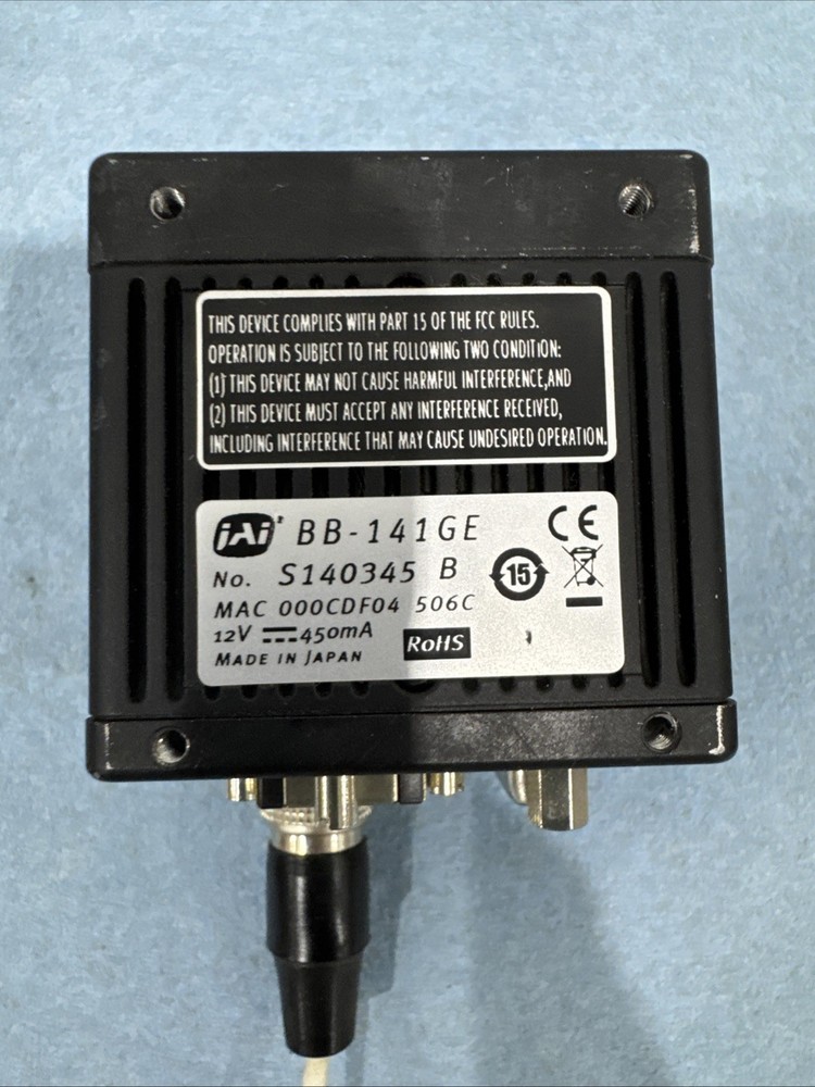 JAI BB-141GE Camera WITH Computar Adjustable Lense 8mm 08D