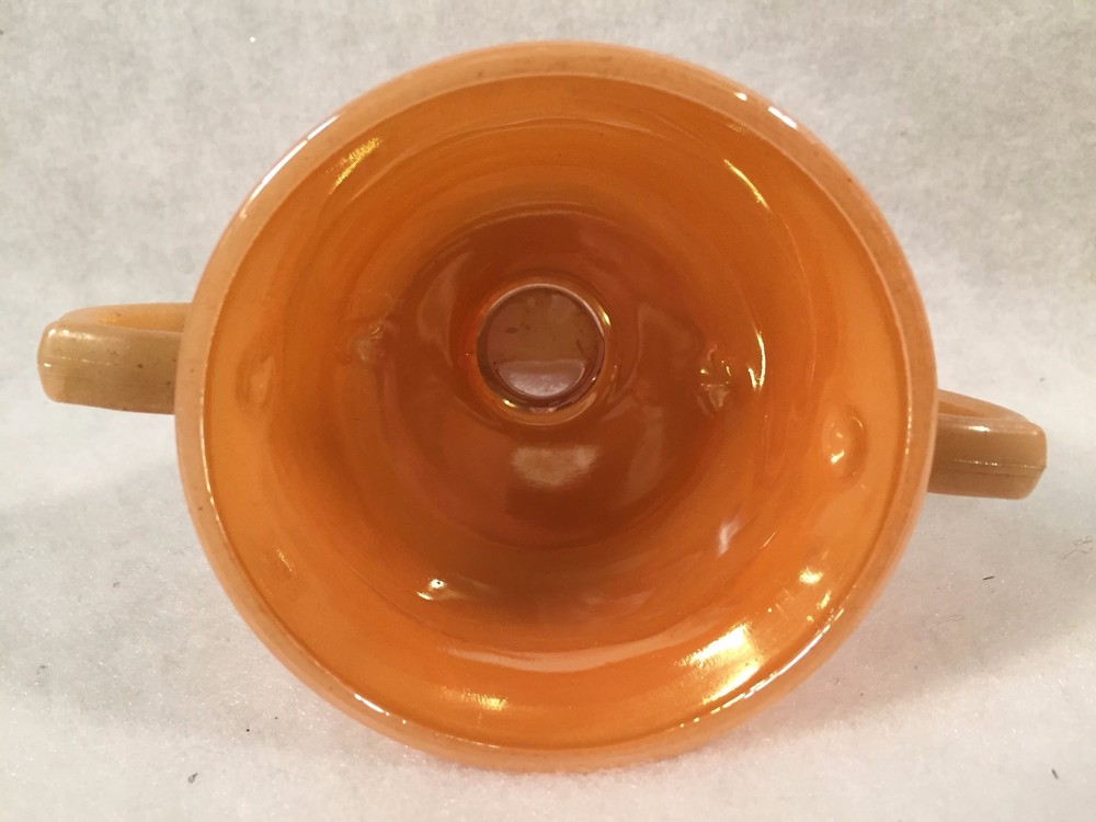 Fire King Peach Luster LAUREL LEAF Cream & Sugar