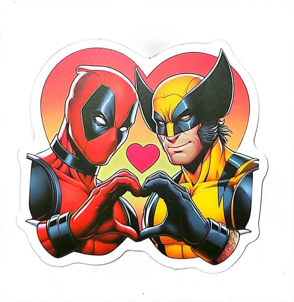 MARVEL MCU DEADPOOL and WOLVERINE Reynolds Jackman Water Resistant Sticker