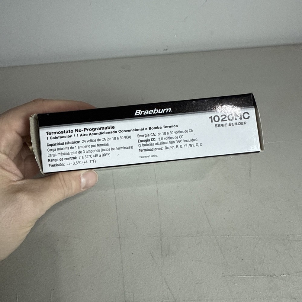 NIB Braeburn 1020NC Digital Non-Programmable Thermostat - White