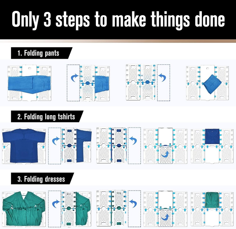 BoxLegend Version 4 Shirt Folding Board t Shirts Clothes Folder Durable White