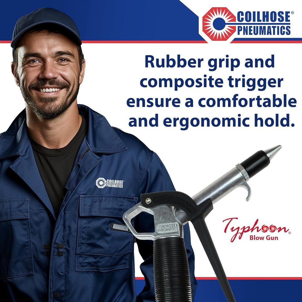 34 CFM Typhoon Hand Powered Blow Gun with Variable Flow for Controlled Blowing