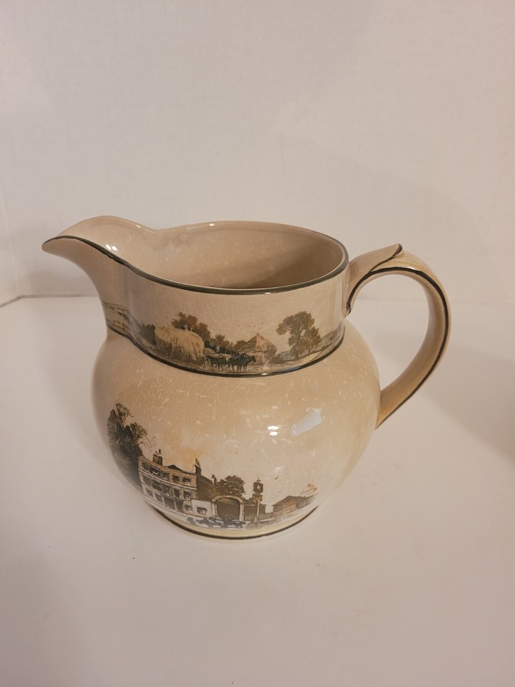 Ridgways Old England Ware Coaching Days Pitcher and Creamer