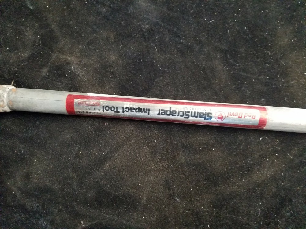Vintage Red Devil Slam Scraper Impact Tool w/ Handle 63" Long