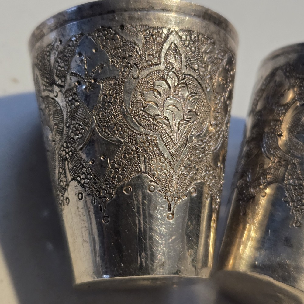 Set Of 2 Middle Eastern Solid Silver Shut By Parvaresh