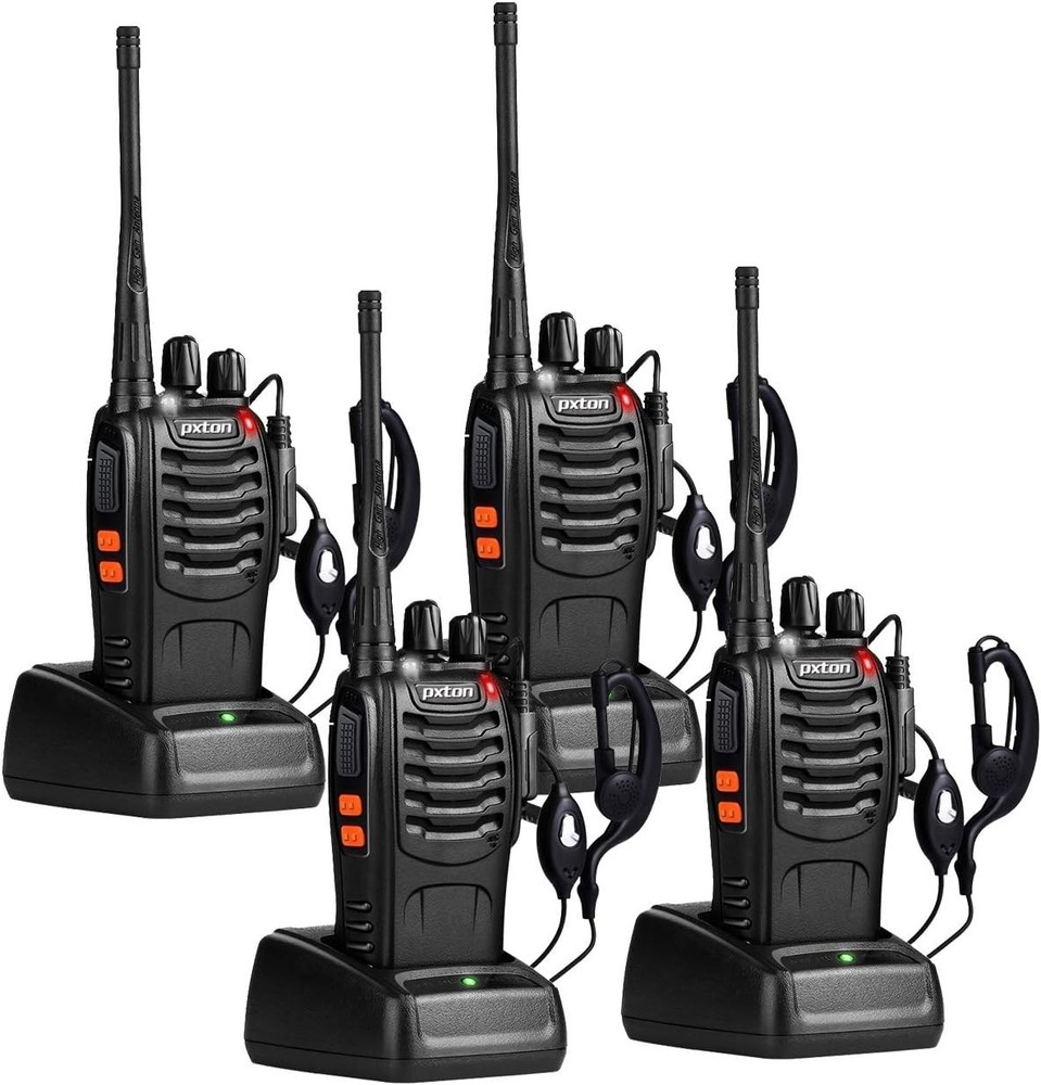 Durable Rechargeable Walkie Talkies with Flashlight - Long Range Communication