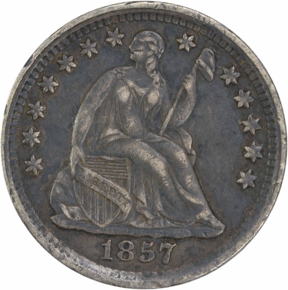 1857 Liberty Seated Silver Half Dime EF Uncertified #1134