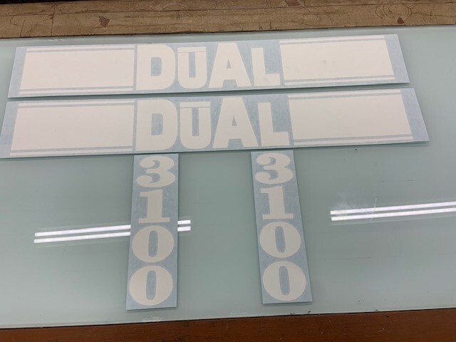 Aftermarket Dual 3100 Loader Replacement Decals White Vinyl Decals