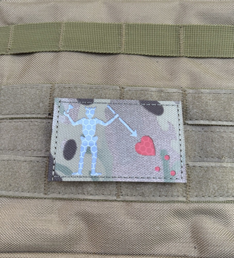 Blackbeard Pirate navy Seal DEVGRU Tactical morale IR Patch Hook Loop 3.2” White