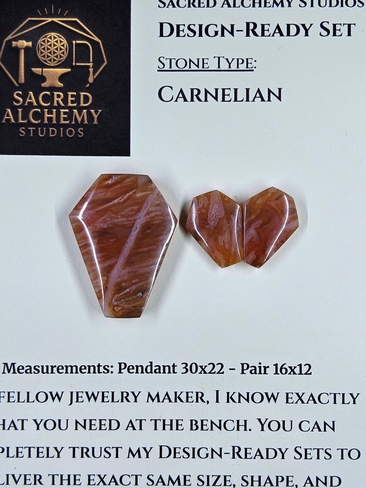 Coffin Shape - Carnelian - Design-Ready Sets