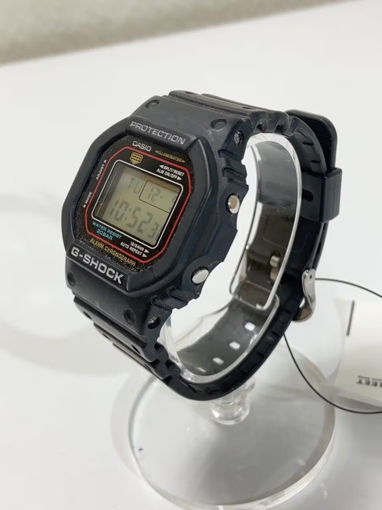 CASIO Quartz Wristwatch G SHOCK Digital Leather BLK