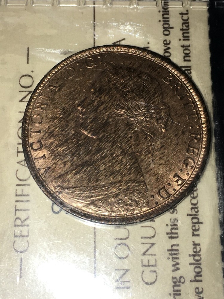 1861 Nova Scotia, 1 Cent Large Bud, ICCS Graded, **MS-64**