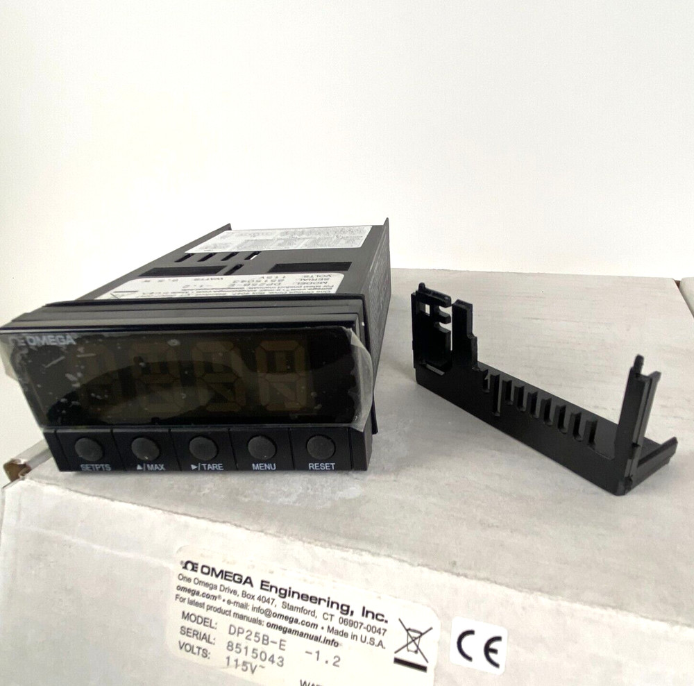 Omega Engineering DP25B-E-1.2 Digital Process Panel Meter 115VAC 4-Digit 1/8 DIN
