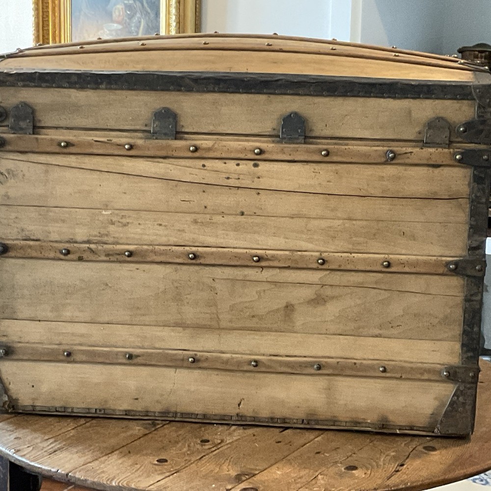 Antique Goyard domed steamer trunk