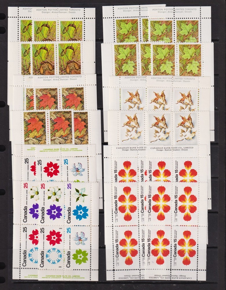 Canada - 6 Different Matched corner block sets - better values
