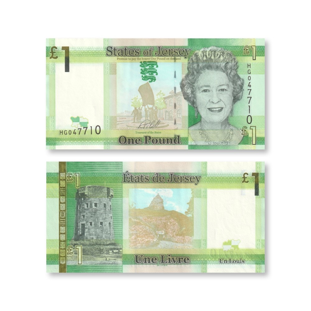 Jersey 1 Pound, 2018, B127b, P32b, UNC