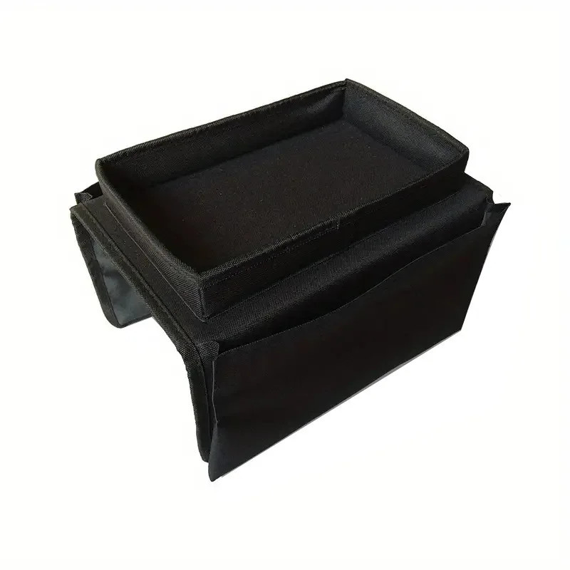 Sofa Armrest Organizer with Cup Holder and Remote Control Storage Pockets