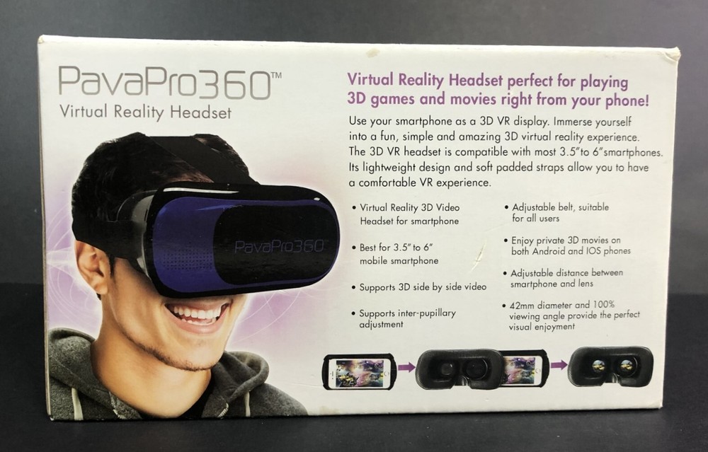 Pavapro360 Virtual Reality Headset & Remote Control