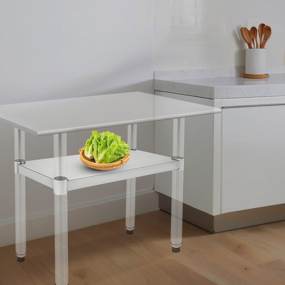 Adjustable Undershelf 21.65x9.84in Stainless Steel 220LB for Workbench Table