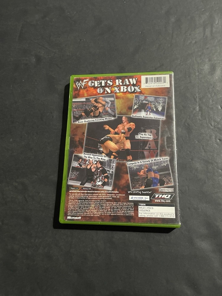 Wwf raw xbox Case only