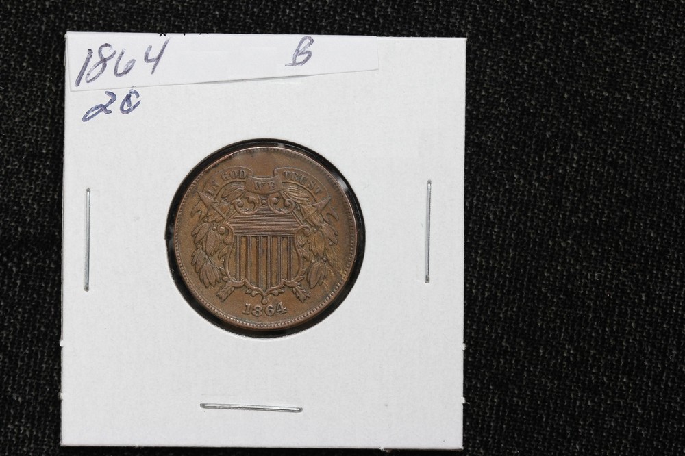 1864 2 Cent Piece 1AVN