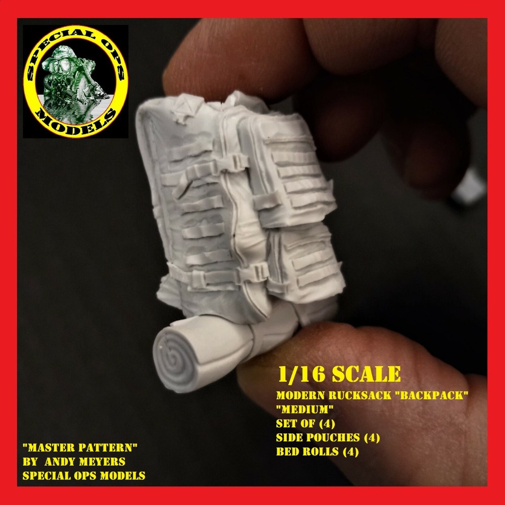 1/16 scale Modern Molle Rucksacks (BACKPACKS) Assault Backpack style #B