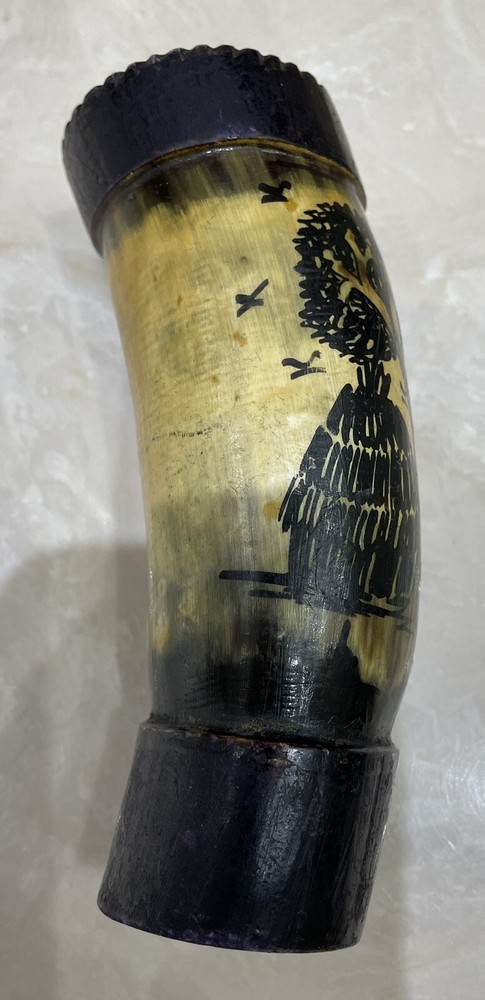 Africa Senegal Carved Horn Cup