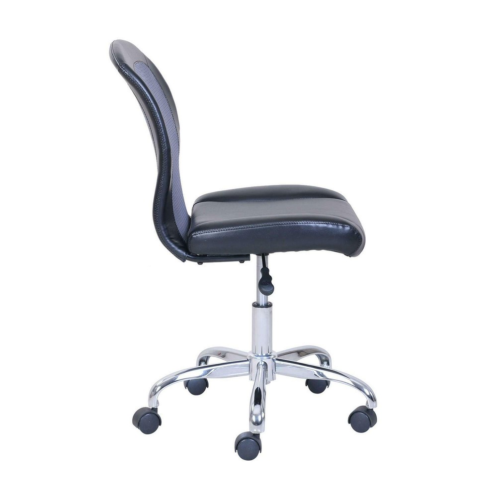 Vinyl Mesh Task Office Desk Chair Computer Gaming Working Adjustable Seat Black