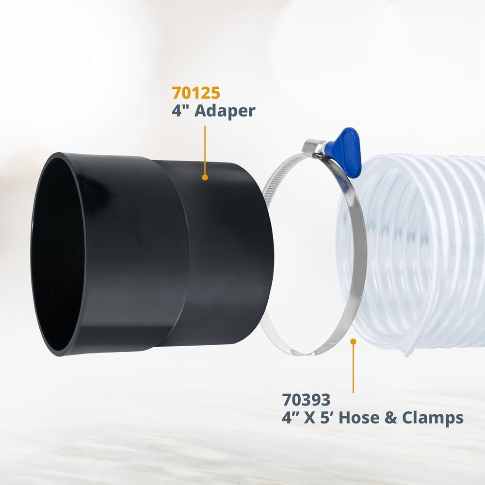 Professional-Grade 4-Inch Pipe Hose Adapter - Versatile Dust Control Fitting