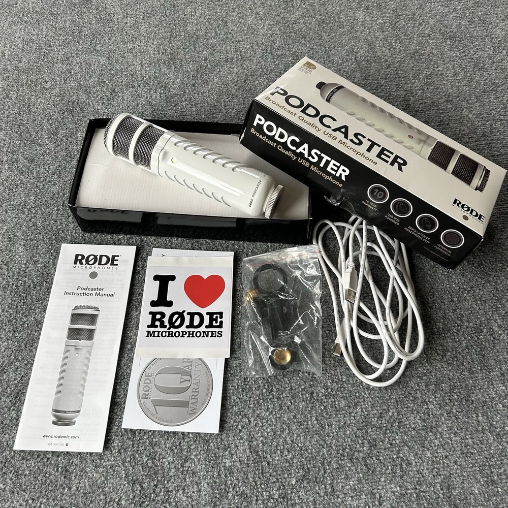 Rode Podcaster Microphone Broadcast Quality Cardioid Dynamic USB for Computers
