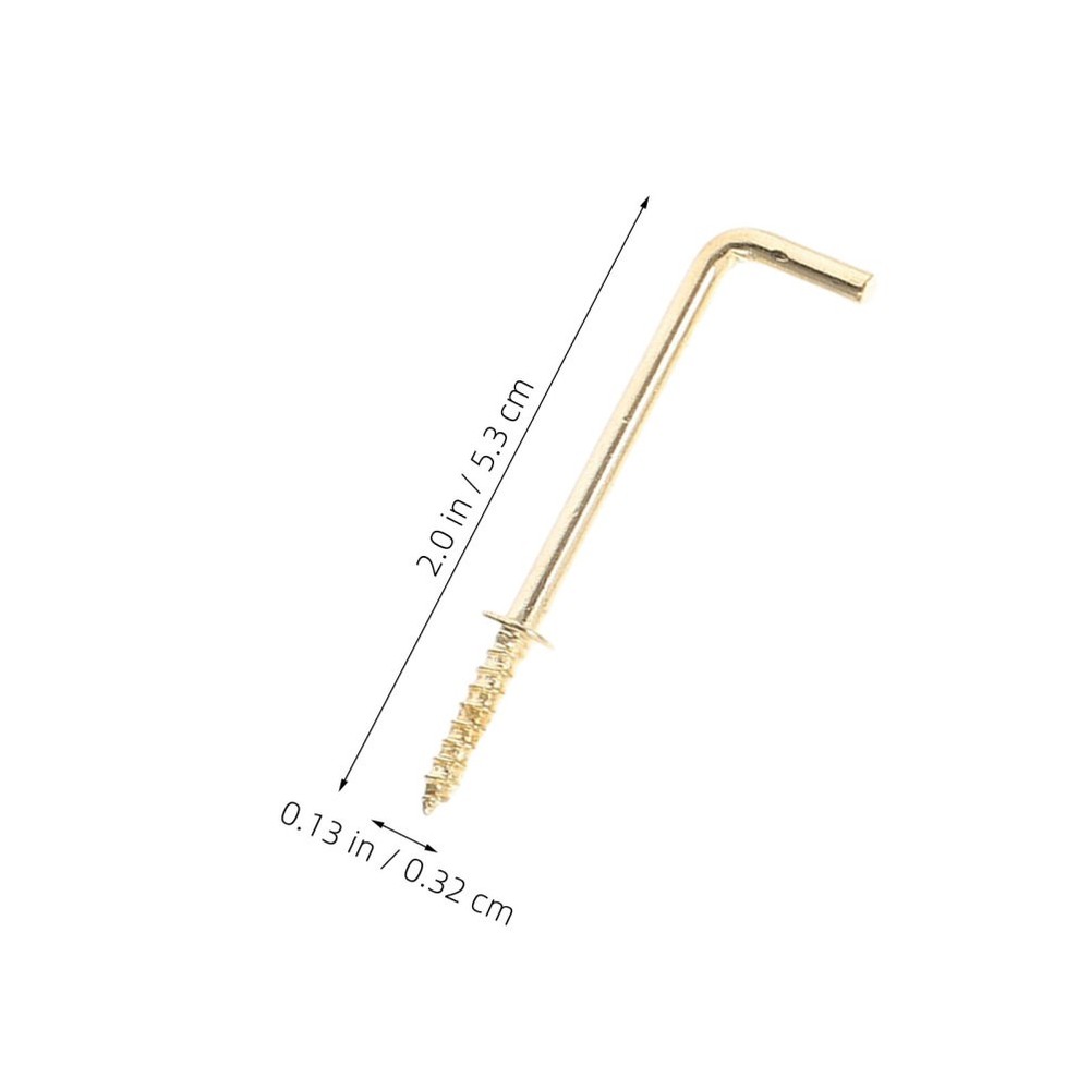 30 Pcs Right Angle Hook Heavy Duty Nails for Mirror Shaped Screw-in Hooks Kit