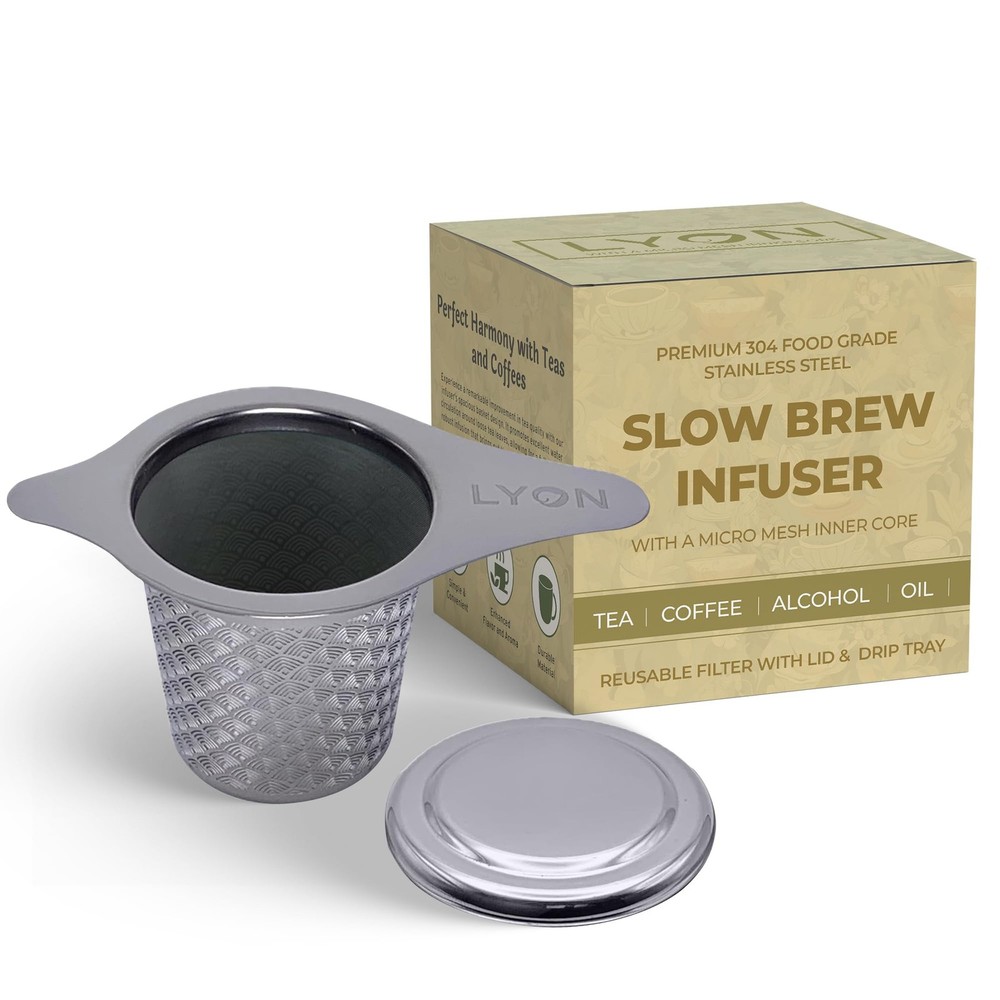 Lyon 304 Stainless Steel Tea Infuser With Double Wall Extra Fine Micro Mesh Inne
