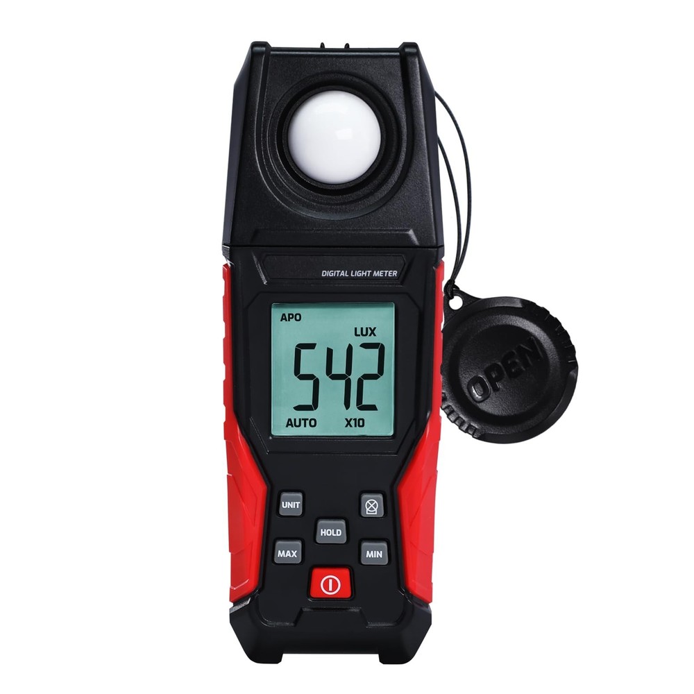 Light Meter Digital Illuminance Light Lux Meter Handheld with Large LCD Displ...