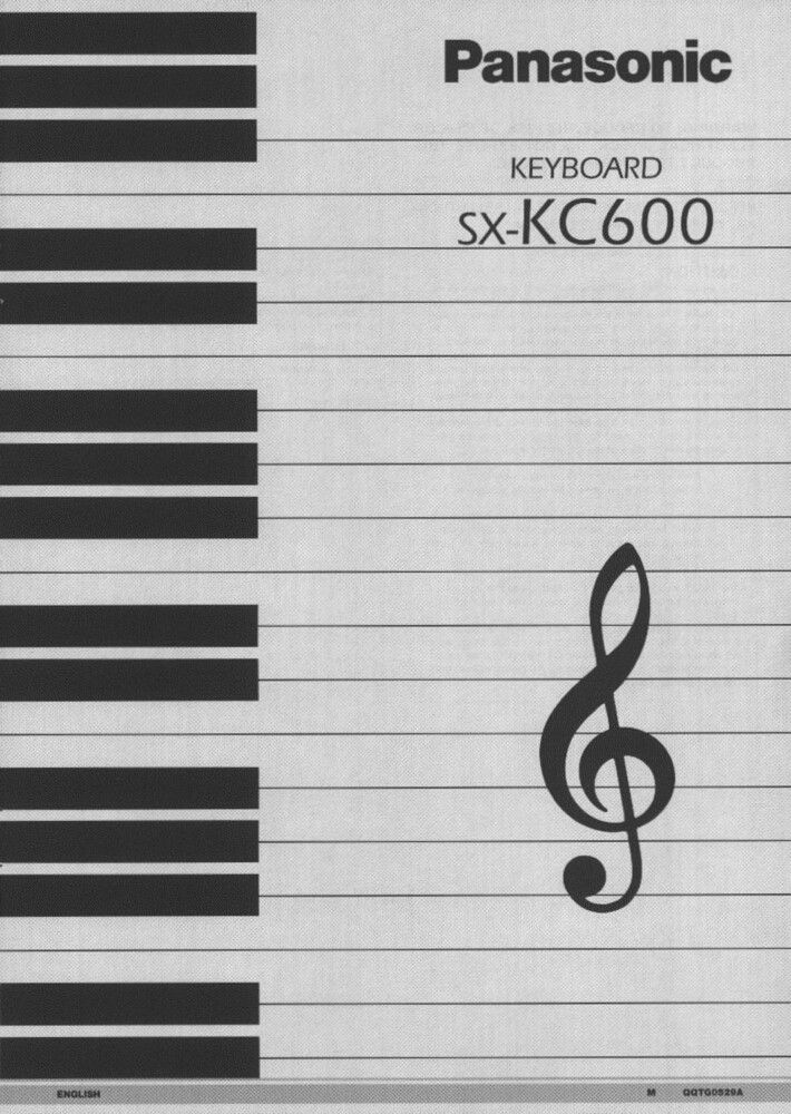 Panasonic SX-KC600 Keyboard Owners Instruction Manual