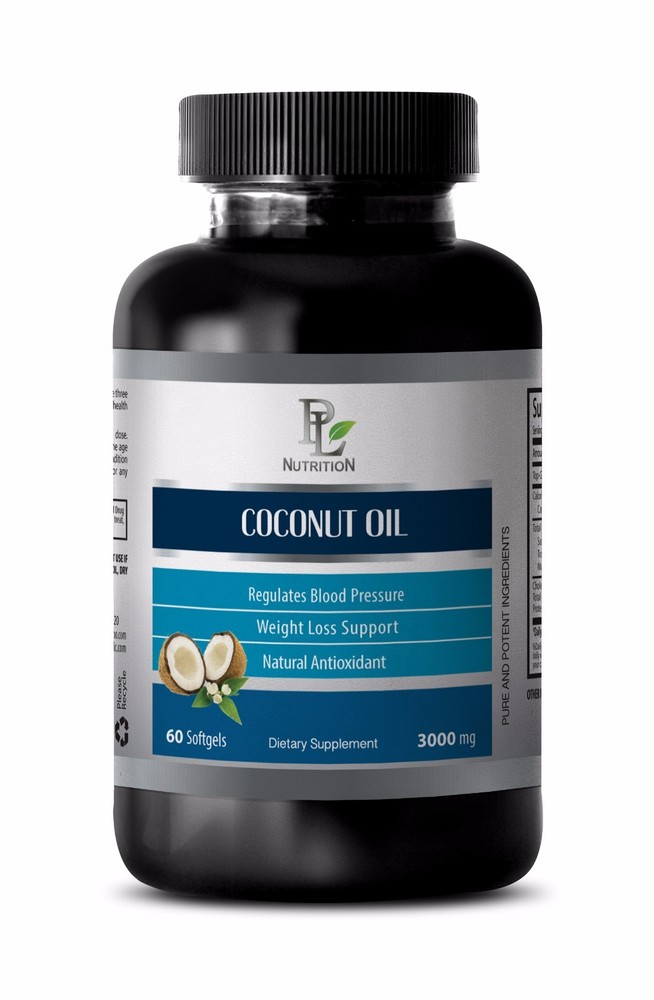 natural - COCONUT OIL 3000 mg -Protects against degenerative problems 1 Bottle