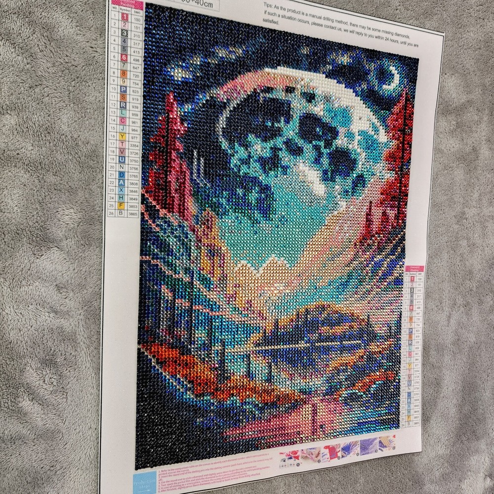 Diamond Painting Finished Completed 3D Wall Art Mountain Range